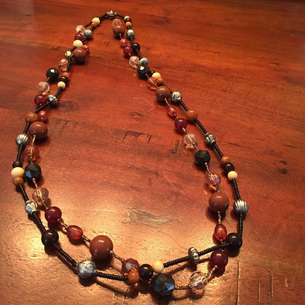 Double Strand Beaded Necklace - Picture 1 of 5